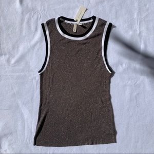 Anthropologie MOTH Metallic Knit Tank NWT
